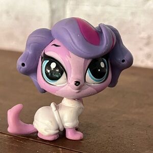 Littlest Pet Shop LPS #3708 Zoe Trent Dog Purple White Coat